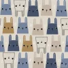 Tapeta: Seamless pattern with simple rabbits. childish cartoonprint.
