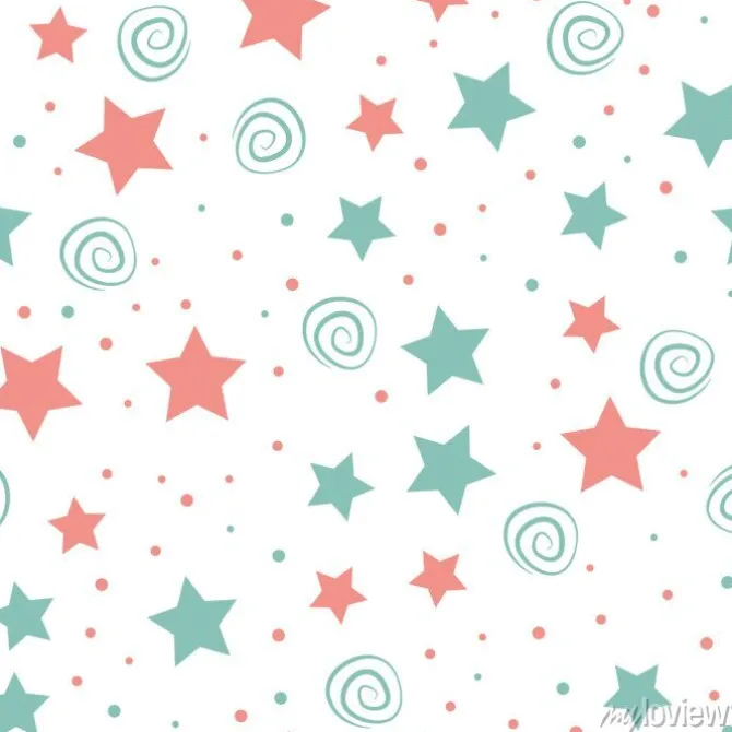Tapeta: Sky full of stars kids seamless pattern design