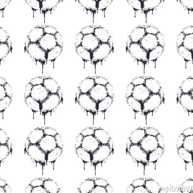 Tapeta: Soccer ball. vector illustration of seamless pattern.