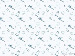 Tapeta: Stomatologiczny bezszwowy wzór. bezszwowy wektoru wzór w stomatologicznym