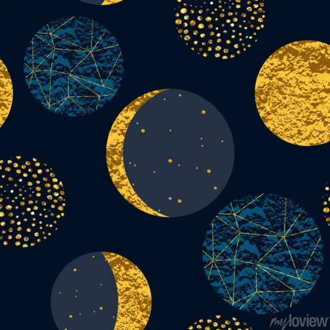 Tapeta: Streszczenie cosmic seamless pattern. modny ręcznie rysowane