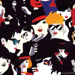 Tapeta: Stylowe kobiety w stylu pop-artu.