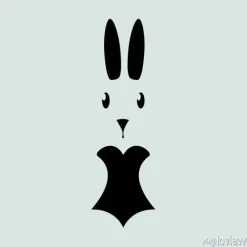 Tapeta: Sylwetka królika - ilustracji wektorowych