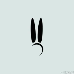 Tapeta: Sylwetka królika - ilustracji wektorowych