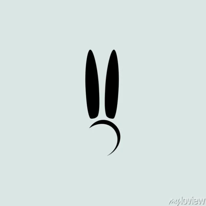 Tapeta: Sylwetka królika - ilustracji wektorowych