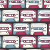 Tapeta: Symbole muzyki. jednolite wzór kaset ratro. rock b