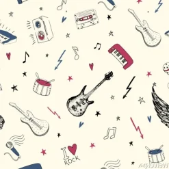 Tapeta: Symbole muzyki. szwu. muzyka rock tekstury tła,