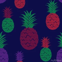 Tapeta: Szczotkarski grunge ananasa owoc bezszwowy wzór.