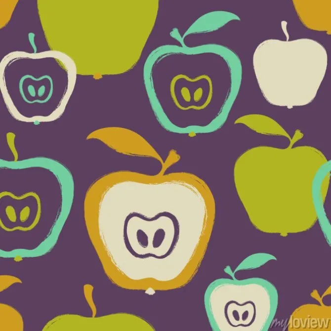 Tapeta: Szczotkarski grunge apple bezszwowy wzór.