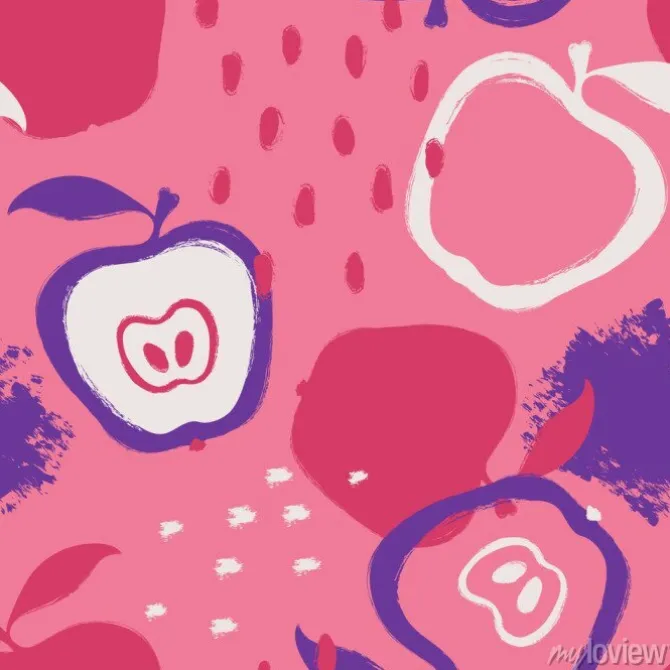 Tapeta: Szczotkarski grunge apple bezszwowy wzór.