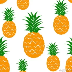 Tapeta: Szczotkarski grunge ananasa owoc bezszwowy wzór.