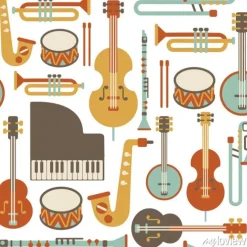 Tapeta: Szwu z instrumentów jazzowych. samodzielnie na białym tle