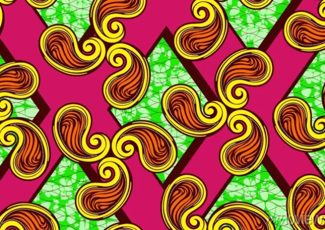 Tapeta: Tekstylna moda druku afrykańskiej tkaniny super wosk, streszczenie