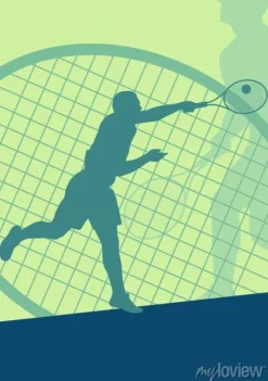 Tapeta: Tenisista męski wektor streszczenie