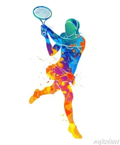 Tapeta: Tenisista, sylwetka