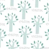 Tapeta: Trees vector pattern. doodle seamless pattern with creative trees.