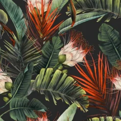 Tapeta: Tropikalne czerwone kwiaty