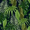 Tapeta: Tropikalne liście w różnych odcieniach zielonego