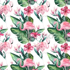 Tapeta: Tropikalny bezszwowe kwiatowy lato wzór tła z liści tropikalnej