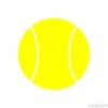 Tapeta: Żółty piłek tenisowy ikonę samodzielnie na białym tle