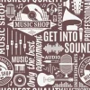 Tapeta: Typograficzny wektor szwu wzór sklep muzyczny