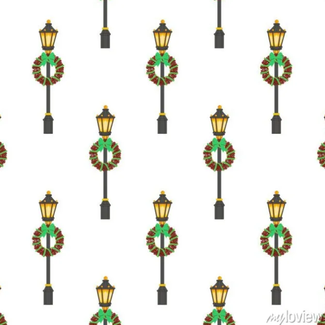 Tapeta: Ulica wzór latarni