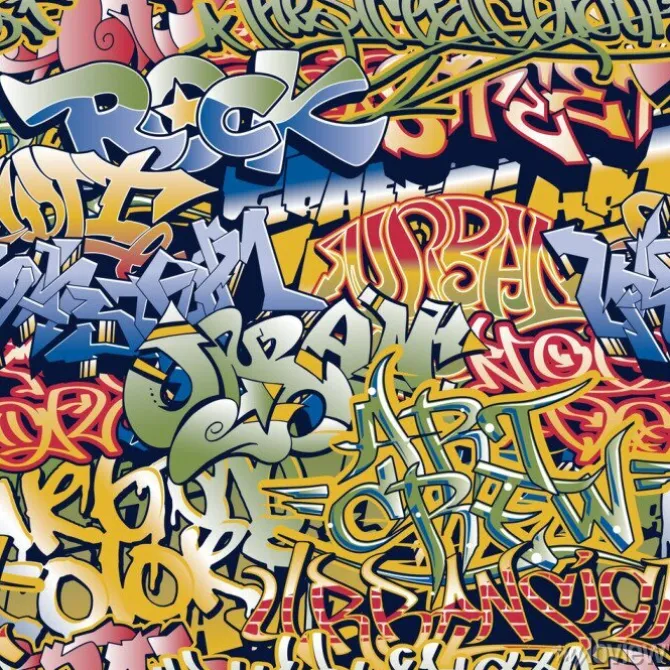 Tapeta: Urban graffiti wektor szwu