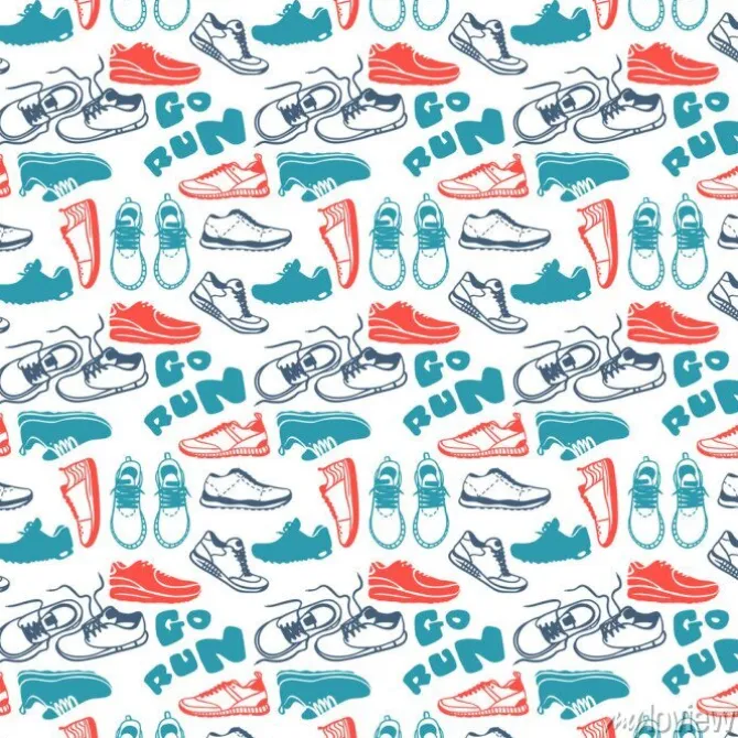 Tapeta: Uruchamianie bez szwu wektor wzór.