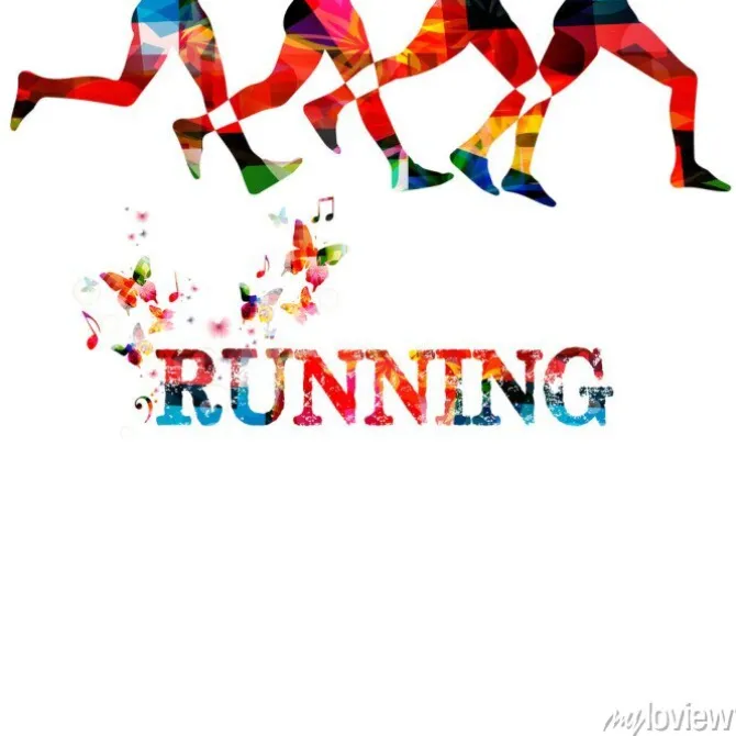 Tapeta: Uruchamianie tła z osobami silhouettes samodzielnie. sport, fitness,