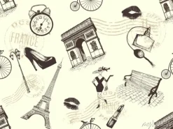 Tapeta: Vintage bezszwowe wzór motywu paryskiego