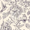 Tapeta: Vintage ptaki kolibry wśród kwiatów