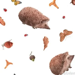 Tapeta: Watercolor autumn forest pattern