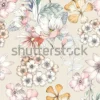 Tapeta: Watercolor of flowers, elegant watercolor painting, yellow continuous