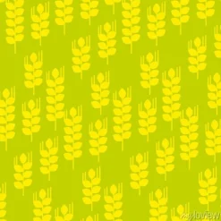 Tapeta: Wektor bez szwu deseń z pszenicy uszy i ziaren. koncepcja geometrii