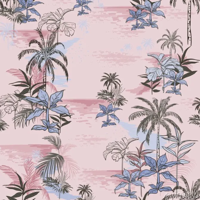 Tapeta: Wektor druku hawajskiego tropikalnego wzór druku bez szwu dla