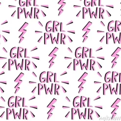 Tapeta: Wektor feminizm bez szwu deseń. ruch feministyczny