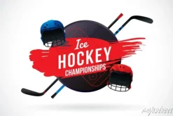 Tapeta: Wektor hokeju na lodzie mistrza odznaka i elementy projektu.