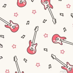 Tapeta: Wektor muzyki wzór z gitarami.