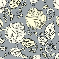 Tapeta: Wektor ręcznie rysowane szkic styl elegancki vintage róża żółty