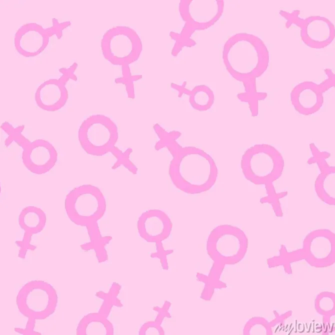Tapeta: Wektor różowy symbol, kobieta znak ikona wzór. kobieta styl tło,