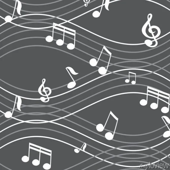 Tapeta: Wektor streszczenie bezszwowe tło nuty