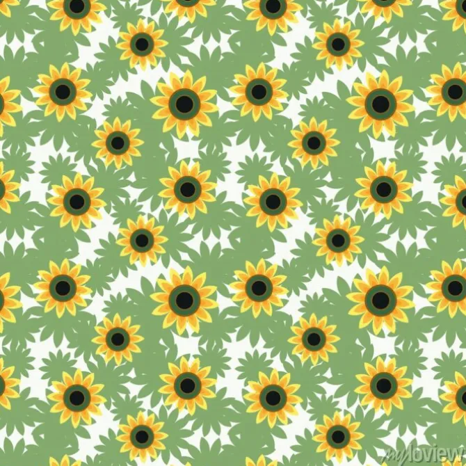 Tapeta: Wektor wzór z słoneczniki.