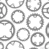 Tapeta: Wektor wzór z zębatkami rowerowymi (koła zębate, koła łańcuchowe)