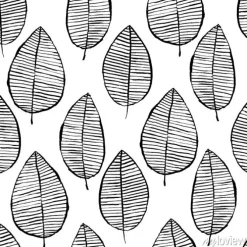 Tapeta: Wektorowy bezszwowy wzór z akwarelą wręcza patroszonych liście.