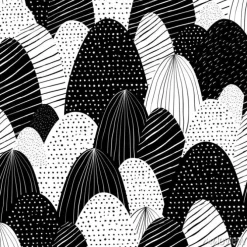 Tapeta: Wektorowy bezszwowy doodle tło z abstrakt textured górami. ilustracja