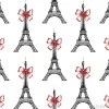 Tapeta: Wieża eiffla bez szwu deseń ilustracji wektorowych