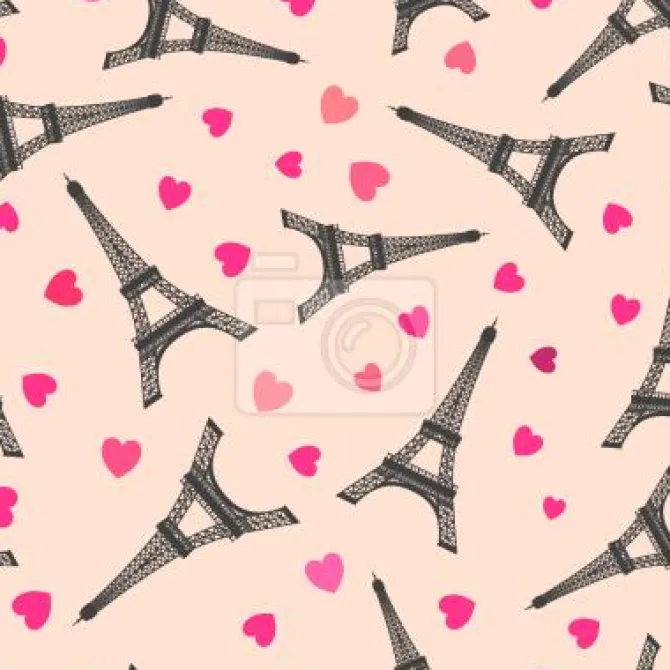 Tapeta: Wieża eiffla z sercami