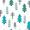 Tapeta: Winter seamless pattern with fir trees and pines in snow. winter