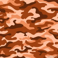 Tapeta: Wojskowy wzór kamuflażu bez szwu, pomarańczowy kolor brązowy.