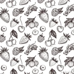 Tapeta: Wyciągnąć rękę wektor szwu - zbieranie jagód (zgrzyt